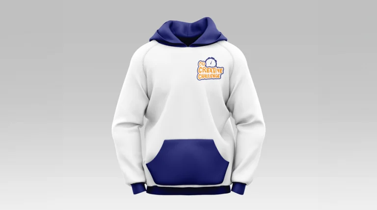 Mockup du logo créé pour le Co Créative Challenge, sur un sweat